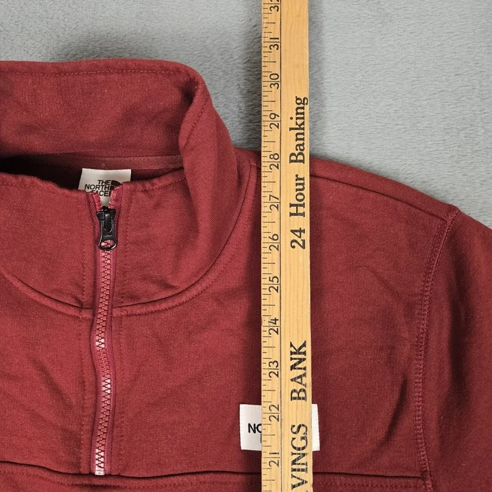The North Face Heritage Patch 1/4 Zip Mens Large Pullover NF0A7UPF‎ Burgundy - Picture 8 of 9